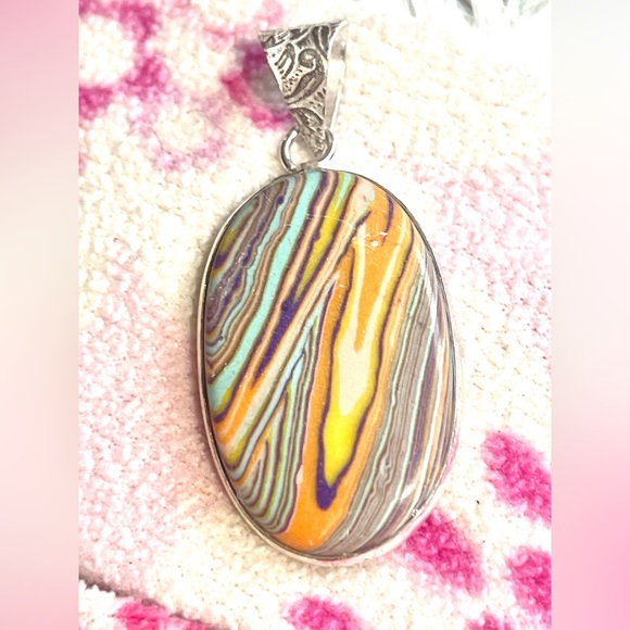 Copper ruby zoisite pendants sterling silver plated U Pick! artisan India tribal - Picture 7 of 15